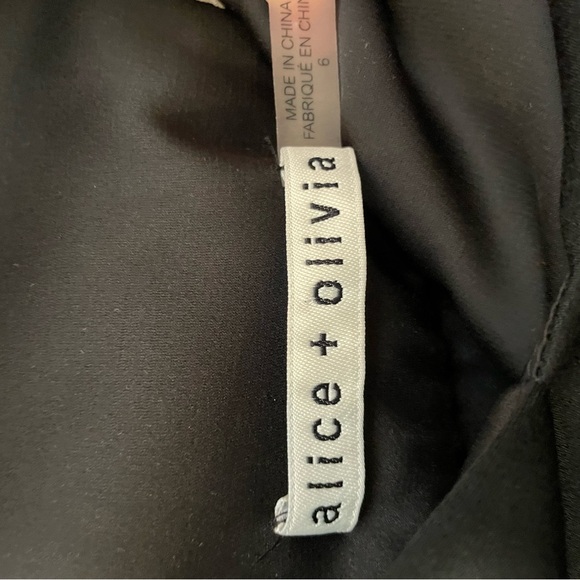 Alice and Olivia Londyn Sheer Panel Wide Leg Jumpsuit Size 6 Like new condition - Picture 6 of 11